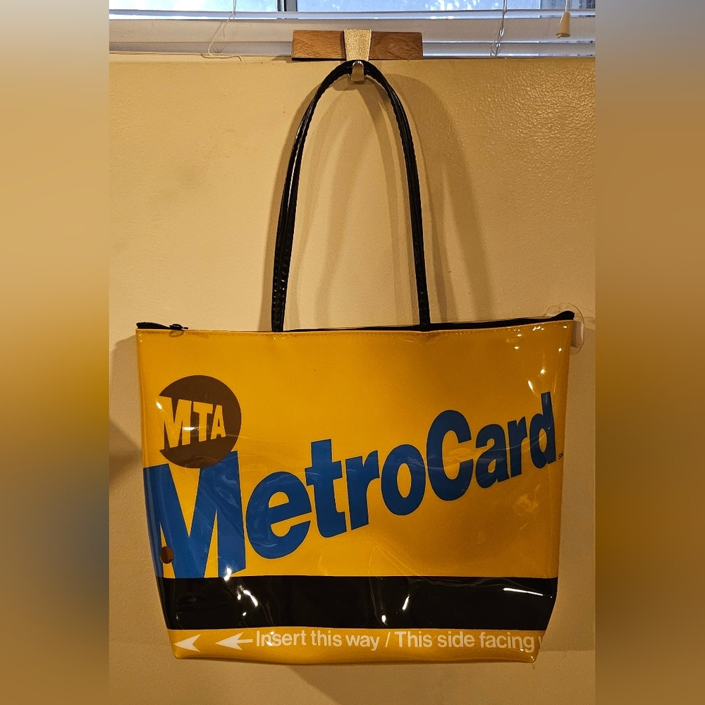 Popular New York Bus MTA MetroCard Tote Bag Zipper
